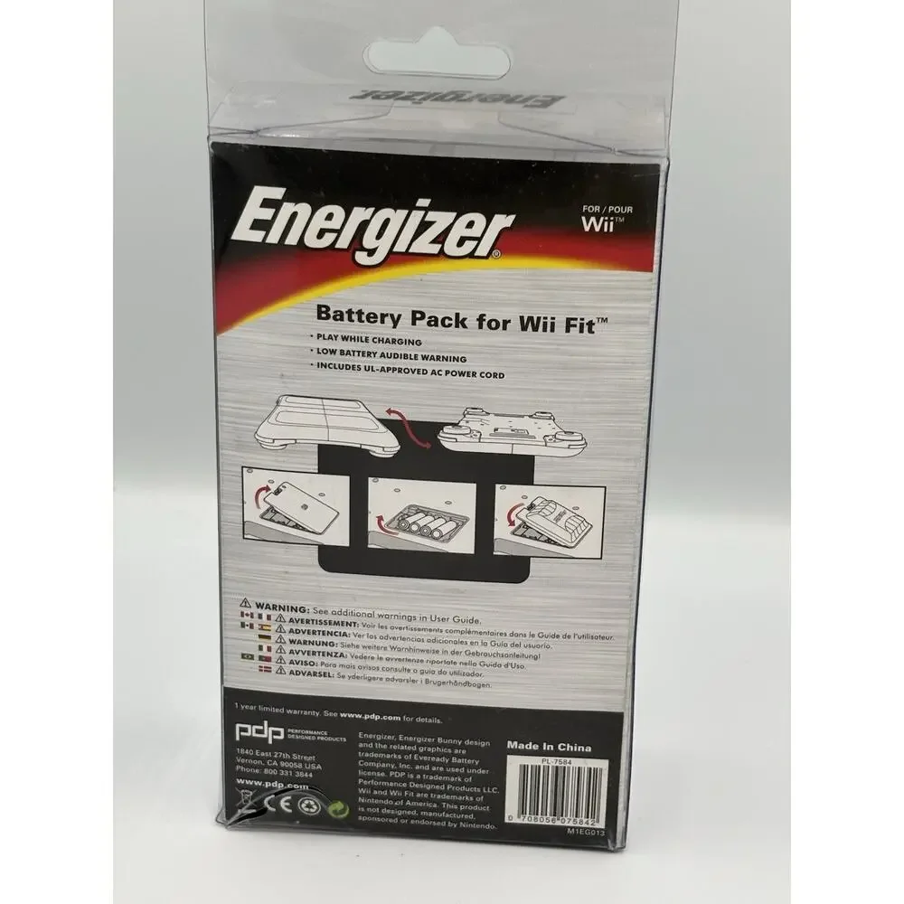 Wii Fit Energizer Power & Play Battery Pack New Open Box